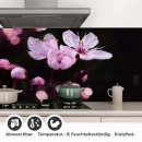 Mobile Preview: Küchenrückwand Folie Kirschblüte - Dunkler Hintergrund mit Bokeh Detailbild 1