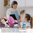 Mobile Preview: Küchenrückwand Folie Orchideen Pink - Pink auf Schwarz A4 Muster