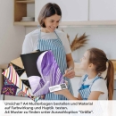 Mobile Preview: Küchenrückwand Folie Krokusblüten - edles Lila auf Schwarz A4 Muster