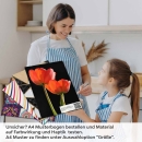 Mobile Preview: Küchenrückwand Folie rote Tulpen A4 Muster