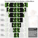 Mobile Preview: Küchenrückwand Folie asiatische Ruhe - Bambus & weiße Blüten Höhe 80cm