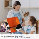 Mobile Preview: Küchenrückwand Folie orange Mohnblumen A4 Muster