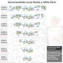 Mobile Preview: Küchenrückwand Folie Weiße Blüten – Perfekt für moderne Küchen Höhe 51cm