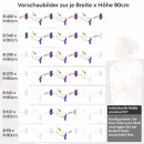 Mobile Preview: Küchenrückwand Folie Rankenblüten - Natürliche Schönheit für Ihre Wand Höhe 80cm