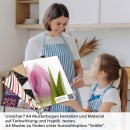 Mobile Preview: Küchenrückwand Folie rosa Tulpen - Frühlingshafte Leichtigkeit A4 Muster