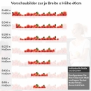 Mobile Preview: Küchenrückwand Folie Rosenoptik Höhe 60cm