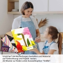 Mobile Preview: Küchenrückwand Folie Blütenmuster A4 Muster