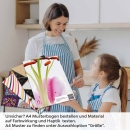 Mobile Preview: Küchenrückwand Folie rosa Lilie A4 Muster