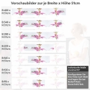Mobile Preview: Küchenrückwand Folie rosa Lilie Höhe 51cm