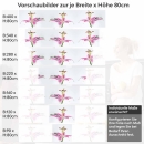 Mobile Preview: Küchenrückwand Folie rosa Lilie Höhe 80cm