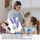 Mobile Preview: Küchenrückwand Folie lila Lavendel A4 Muster