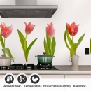 Mobile Preview: Küchenrückwand Folie Tulpenblüten Detailbild 1
