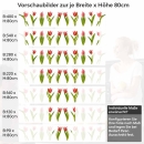 Mobile Preview: Küchenrückwand Folie Tulpenblüten Höhe 80cm