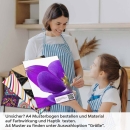 Mobile Preview: Küchenrückwand Folie farbige Blüten A4 Muster