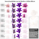 Mobile Preview: Küchenrückwand Folie farbige Blüten Höhe 80cm