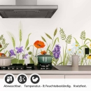 Mobile Preview: Küchenrückwand Folie Naturwiese - Zeitloses Design mit Gräsern und Blumen Detailbild 1