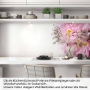 Mobile Preview: Küchenrückwand Folie rosa Blüten Artikelbild 1