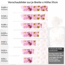Mobile Preview: Küchenrückwand Folie rosa Blüten Höhe 51cm