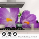 Mobile Preview: Küchenrückwand Folie violette Krokusse Detailbild 1