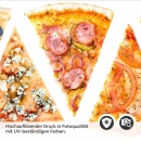 Mobile Preview: Küchenrückwand Folie Pizzagenuss - Viva Italia Bunte Pizza-Motive Detailbild 2