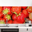 Mobile Preview: Küchenrückwand Folie Sommerliche Erdbeeren - Fruchtige Frische Hauptbild 1