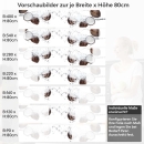 Mobile Preview: Küchenrückwand Folie Kokosnuss Splash Variantenauswahl Vorschaubild Höhe 80cm