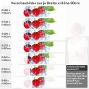 Mobile Preview: Küchenrückwand Folie spritzige Kirschen Variantenauswahl Vorschaubild Höhe 80cm