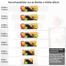 Mobile Preview: Küchenrückwand Folie Obstkorb Variantenauswahl Vorschaubild Höhe 60cm