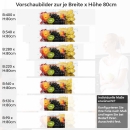 Mobile Preview: Küchenrückwand Folie Obstkorb Variantenauswahl Vorschaubild Höhe 80cm