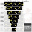 Mobile Preview: Küchenrückwand Folie Kiwi Splash Variantenauswahl Vorschaubild Höhe 80cm