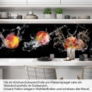 Mobile Preview: Küchenrückwand Folie Äpfel Splash Artikelbild 1