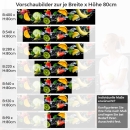 Mobile Preview: Küchenrückwand Folie Früchte mit Eiswürfel Variantenauswahl Vorschaubild Höhe 80cm