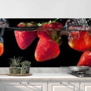 Mobile Preview: Küchenrückwand Folie frische Erdbeeren Hauptbild 1