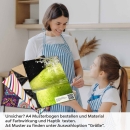 Mobile Preview: Küchenrückwand Folie grüne Äpfel A4 Muster
