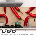 Mobile Preview: Küchenrückwand Folie Scharfe Chilis - Würze für Ihre Küche Detailbild 1
