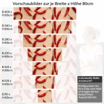 Mobile Preview: Küchenrückwand Folie Scharfe Chilis - Würze für Ihre Küche Höhe 80cm