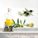 Mobile Preview: Küchenrückwand Folie Olivenzweige & Olivenöl - Mediterrane Eleganz Hauptbild 1