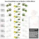 Mobile Preview: Küchenrückwand Folie Olivenzweige & Olivenöl - Mediterrane Eleganz Höhe 80cm