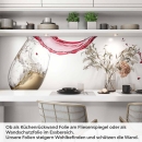 Mobile Preview: Küchenrückwand Folie Rot- und Weißwein - Kunstvolles Weinmotiv Artikelbild 1