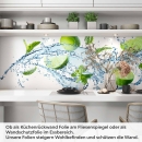 Mobile Preview: Küchenrückwand Folie spritzige Limetten & Minzen Artikelbild 1