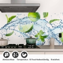Mobile Preview: Küchenrückwand Folie spritzige Limetten & Minzen Detailbild 1
