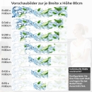 Mobile Preview: Küchenrückwand Folie spritzige Limetten & Eiswürfel Variantenauswahl Vorschaubild  Höhe 80cm