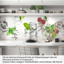 Mobile Preview: Küchenrückwand Folie spritzige Limetten & Kirschen Artikelbild 1