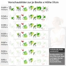 Mobile Preview: Küchenrückwand Folie spritzige Limetten & Kirschen Variantenauswahl Vorschaubild  Höhe 51cm