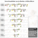 Mobile Preview: Küchenrückwand Folie Früchte Mix Splash Variantenauswahl Vorschaubild  Höhe 80cm