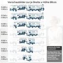 Mobile Preview: Küchenrückwand Folie Blaubeeren Splash Variantenauswahl Vorschaubild  Höhe 80cm