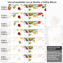 Mobile Preview: Küchenrückwand Folie Fructus Variantenauswahl Vorschaubild  Höhe 80cm