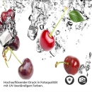 Mobile Preview: Küchenrückwand Folie Kirschen Splash Früchte Detailbild 2