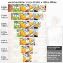 Mobile Preview: Küchenrückwand Folie Fruchtshake Variantenauswahl Vorschaubild Höhe 80cm
