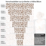 Mobile Preview: Küchenrückwand Folie Holzmaserung Mosaik Höhe 80cm